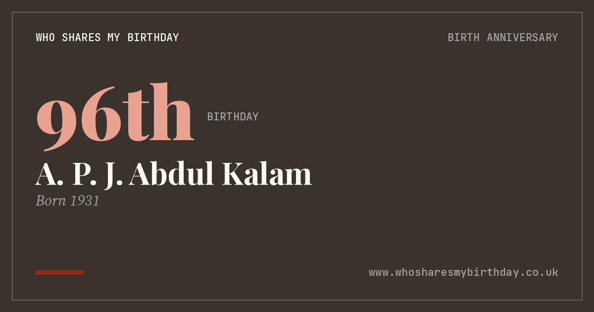 A. P. J. Abdul Kalam