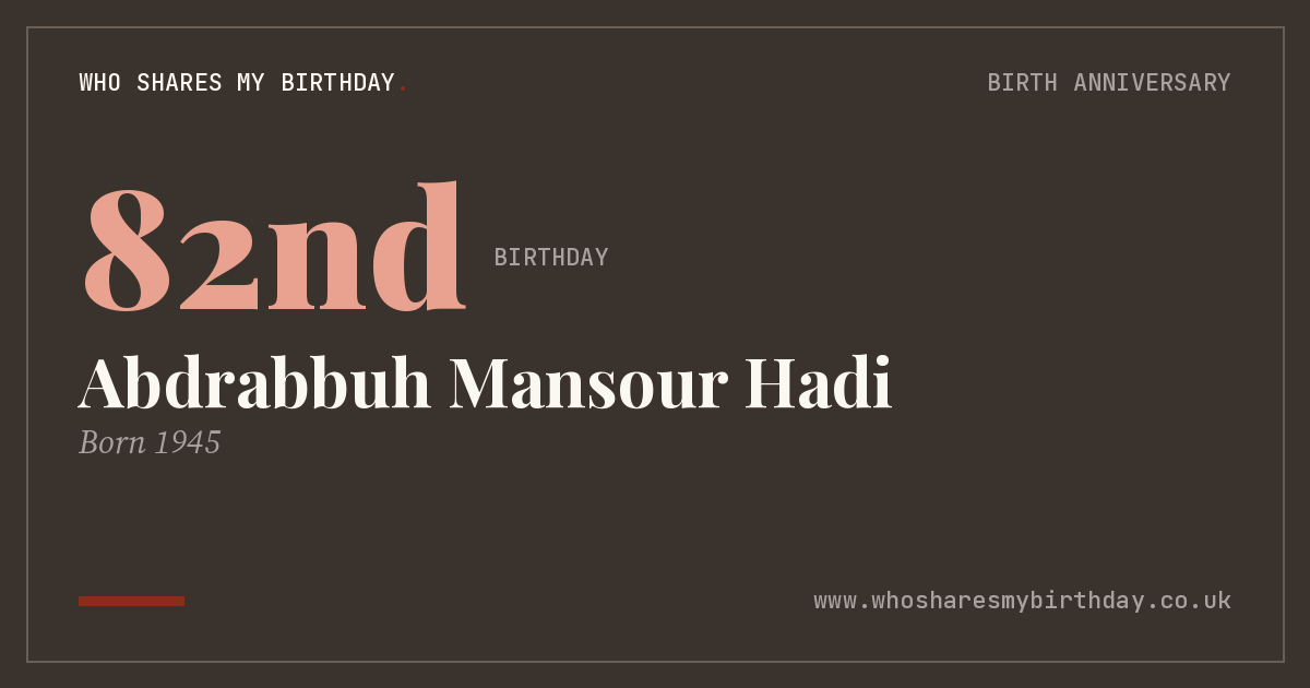 Abdrabbuh Mansour Hadi