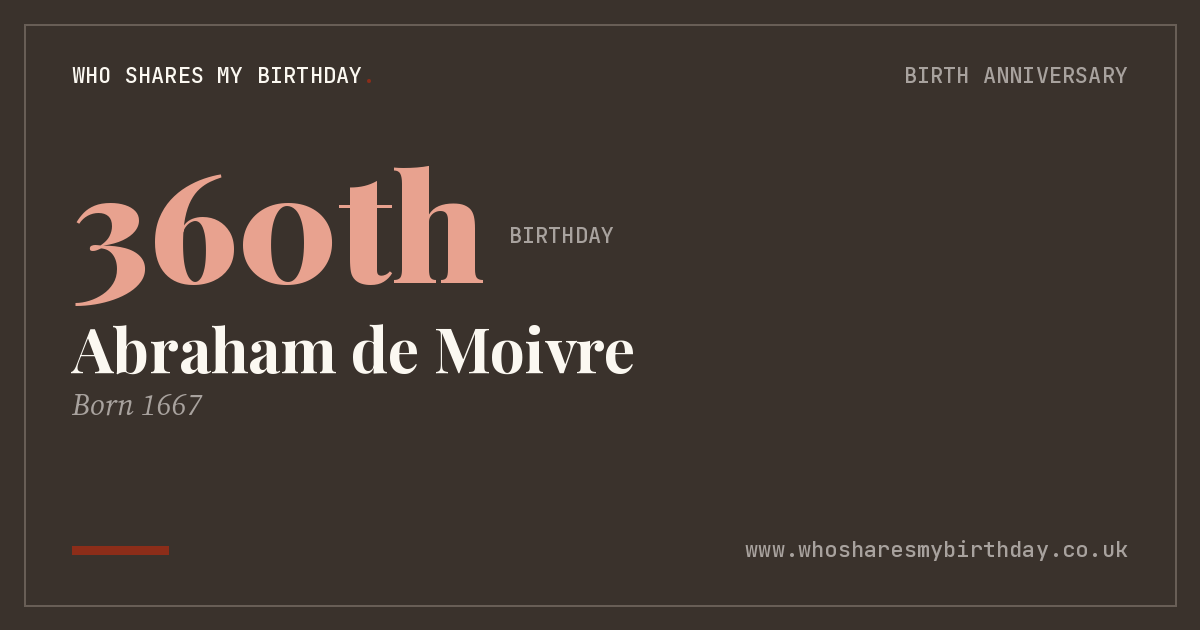 Abraham de Moivre