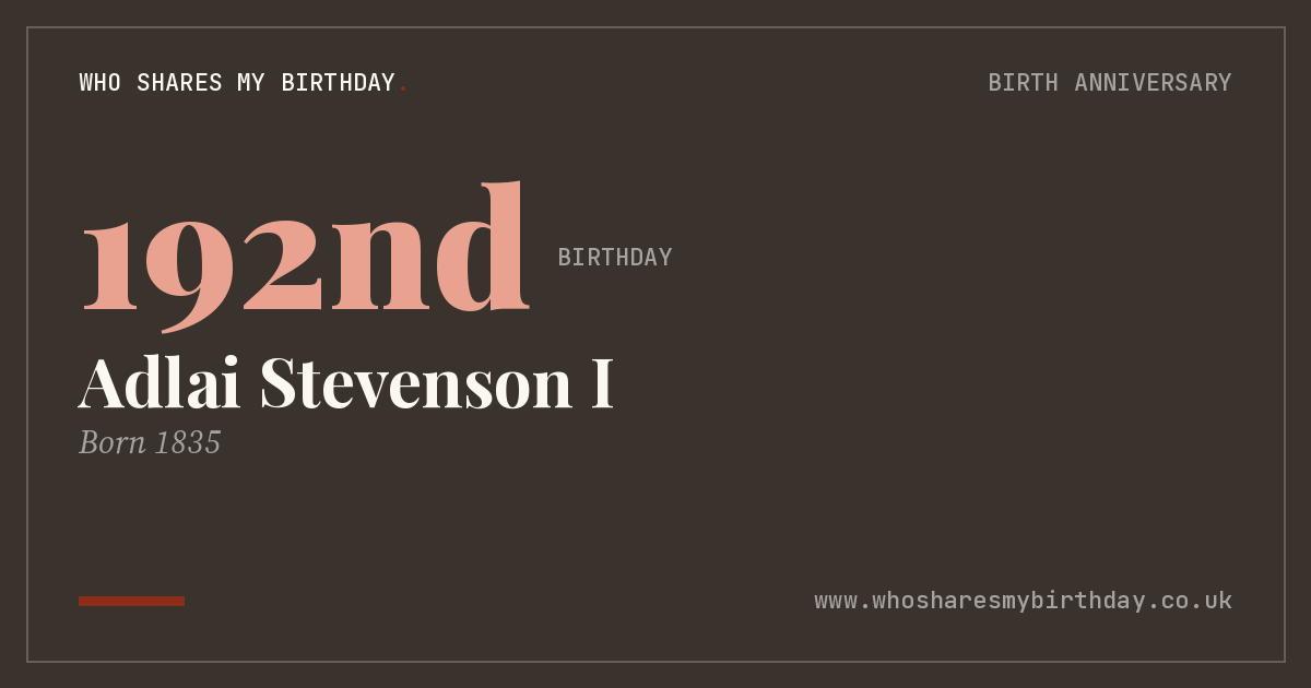 Adlai Stevenson I