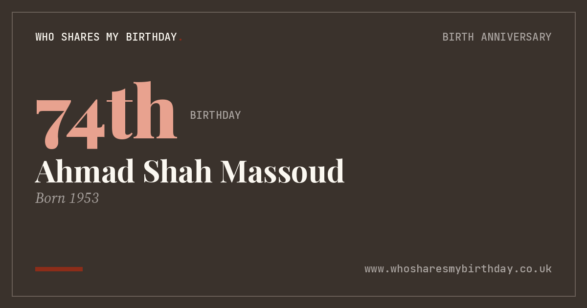 Ahmad Shah Massoud