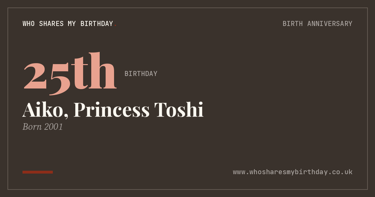 Aiko, Princess Toshi