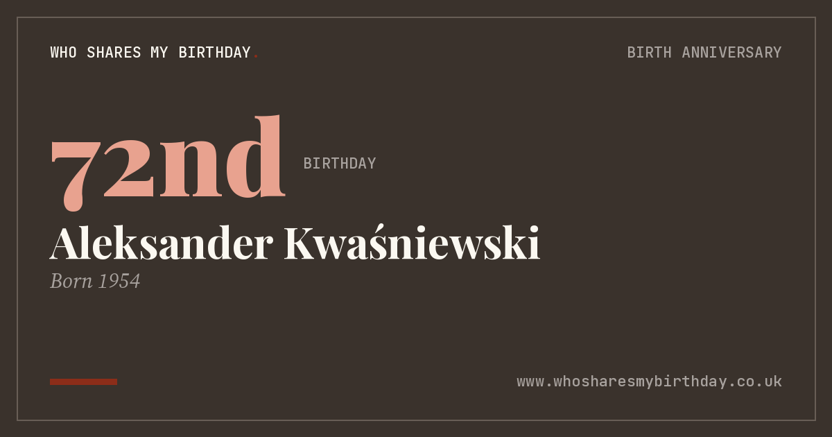 Aleksander Kwaśniewski