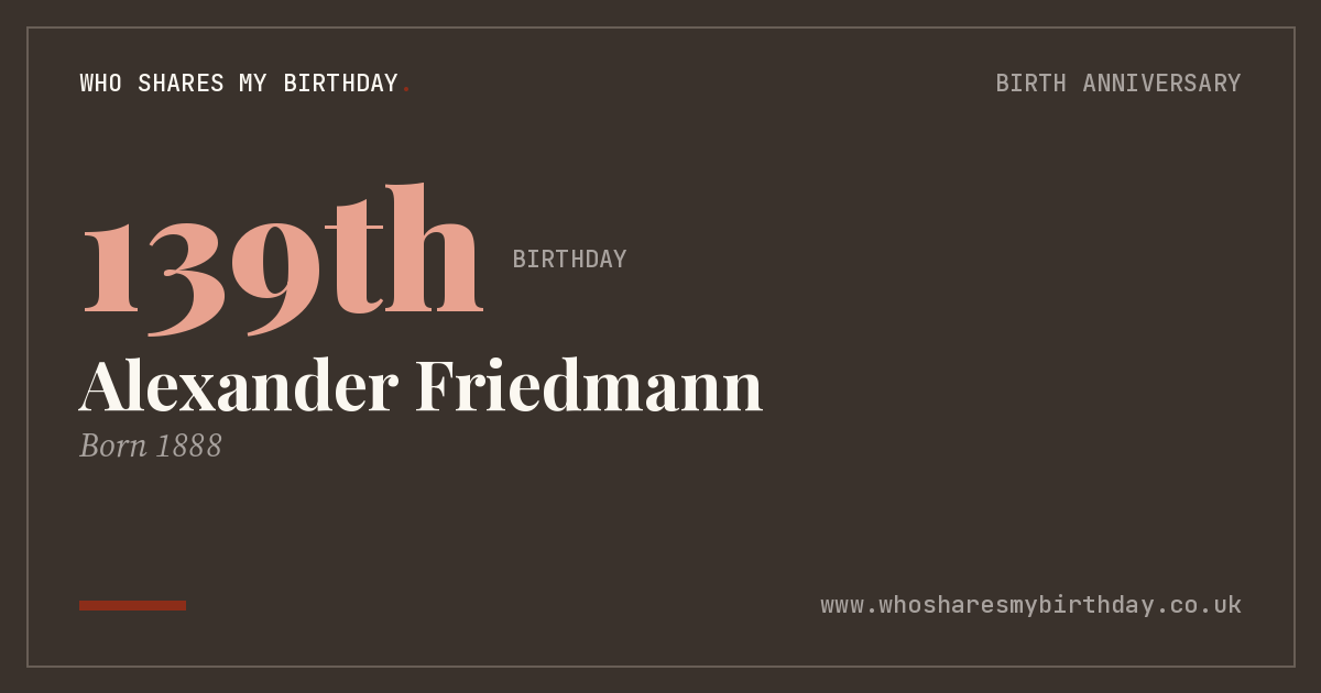 Alexander Friedmann