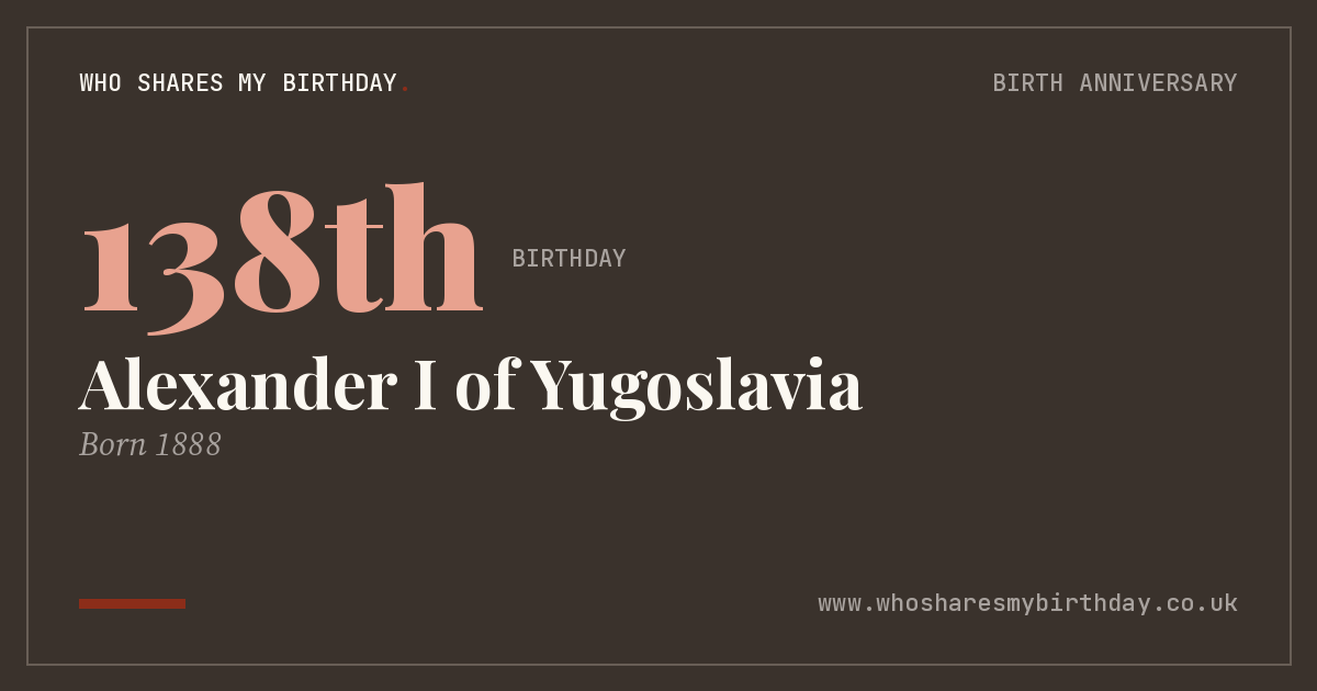 Alexander I of Yugoslavia