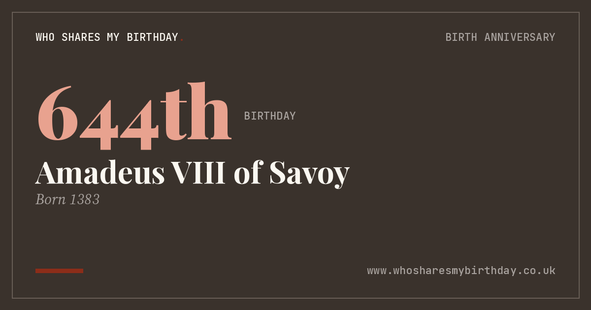 Amadeus VIII of Savoy