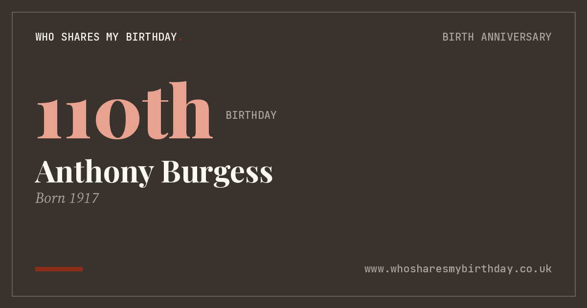 Anthony Burgess