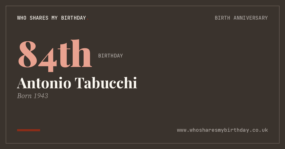 Antonio Tabucchi