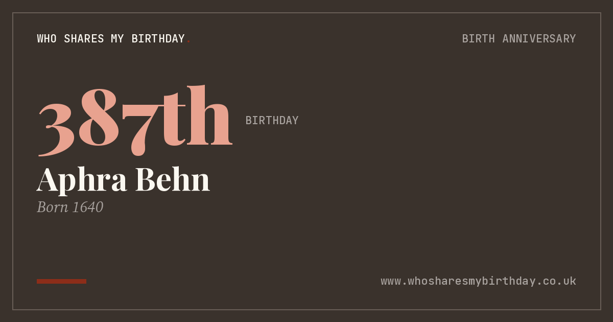 Aphra Behn
