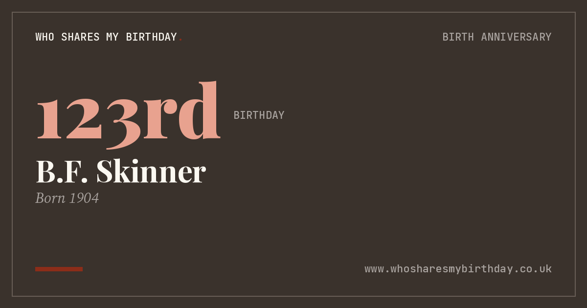 B.F. Skinner