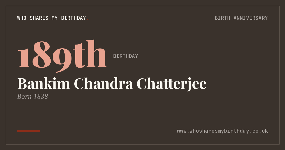 Bankim Chandra Chatterjee