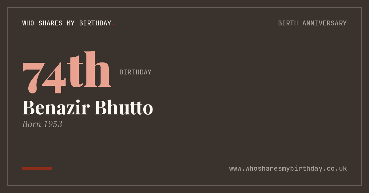 Benazir Bhutto