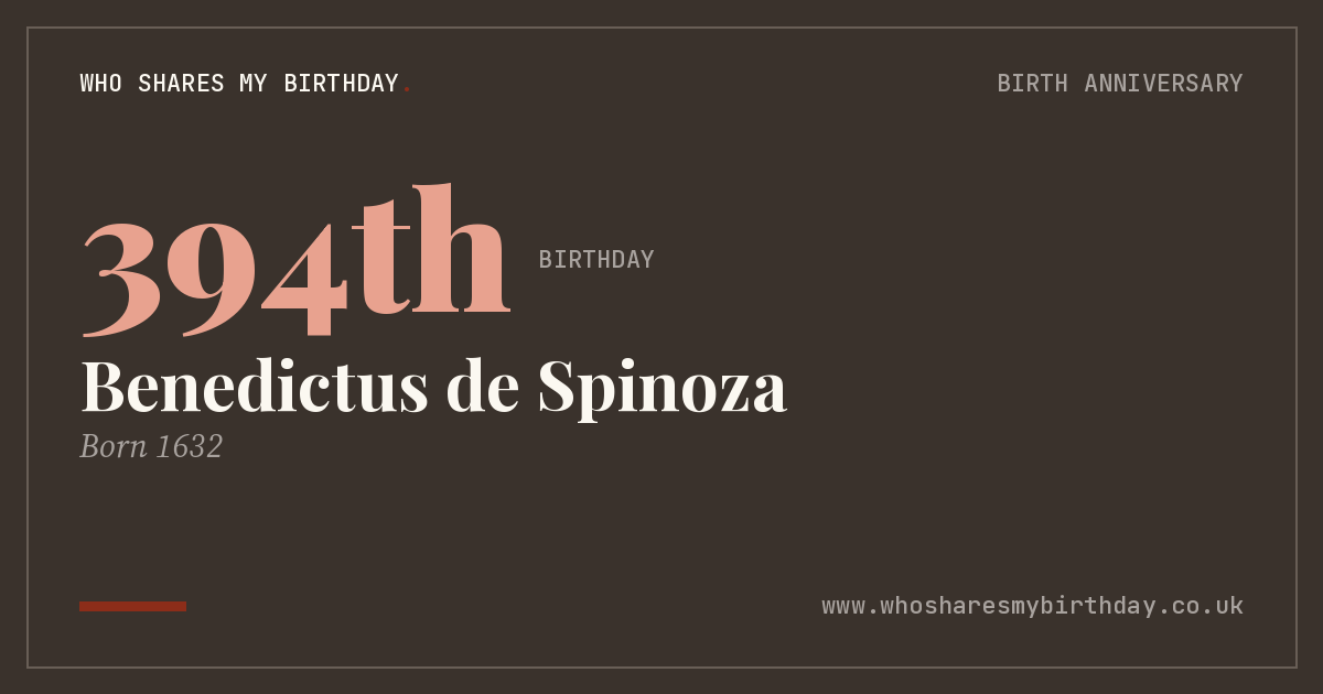 Benedictus de Spinoza
