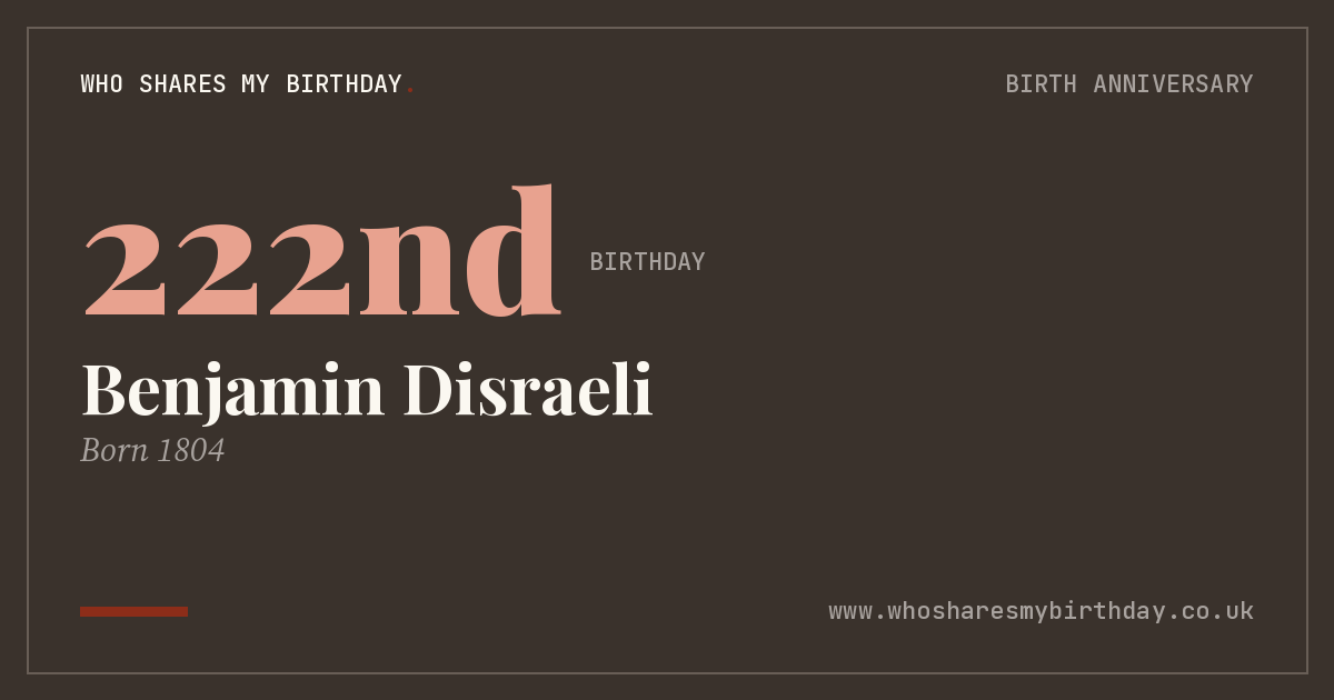 Benjamin Disraeli