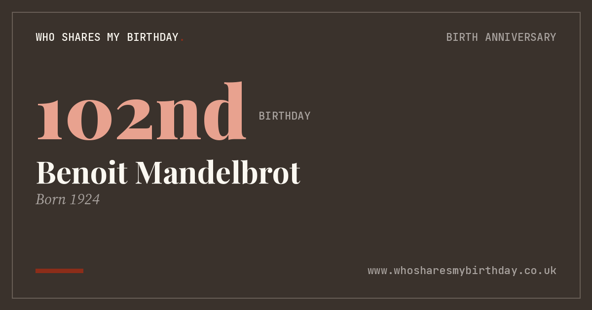 Benoit Mandelbrot