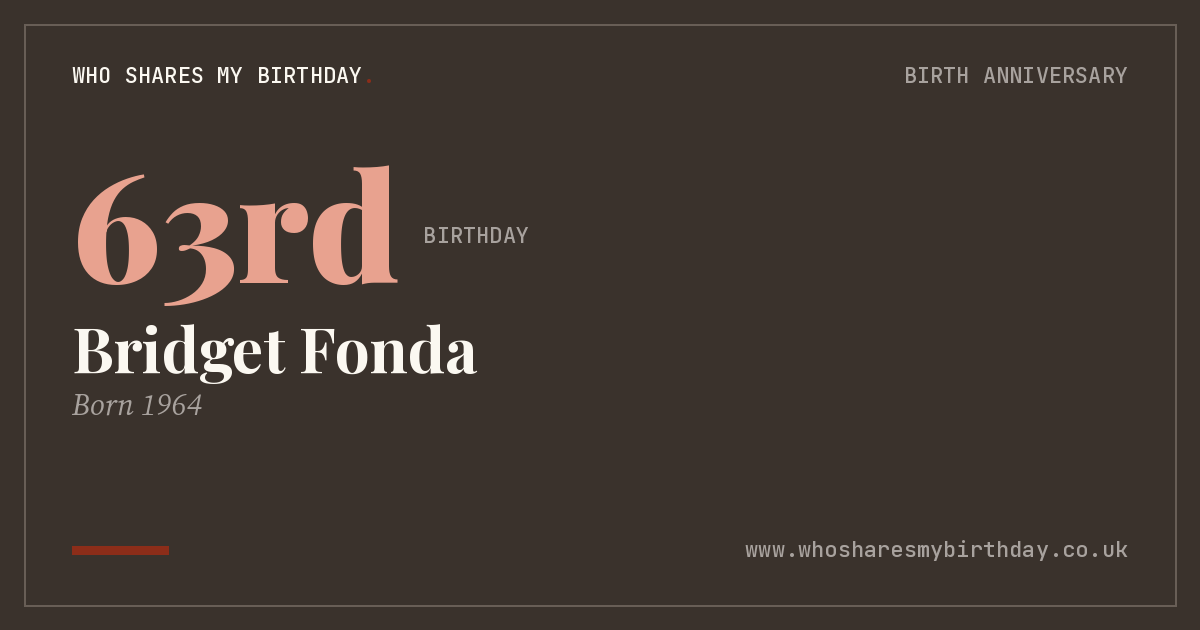 Bridget Fonda