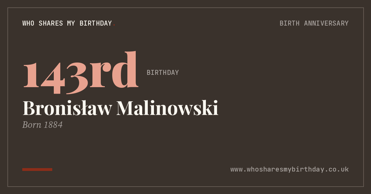Bronisław Malinowski