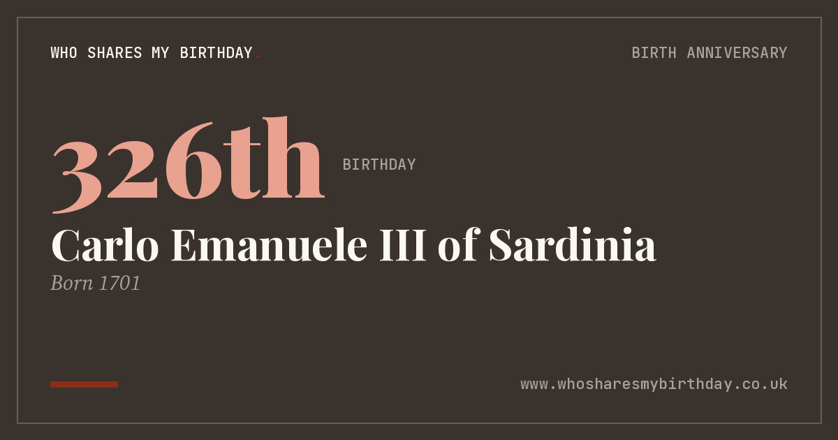 Carlo Emanuele III of Sardinia