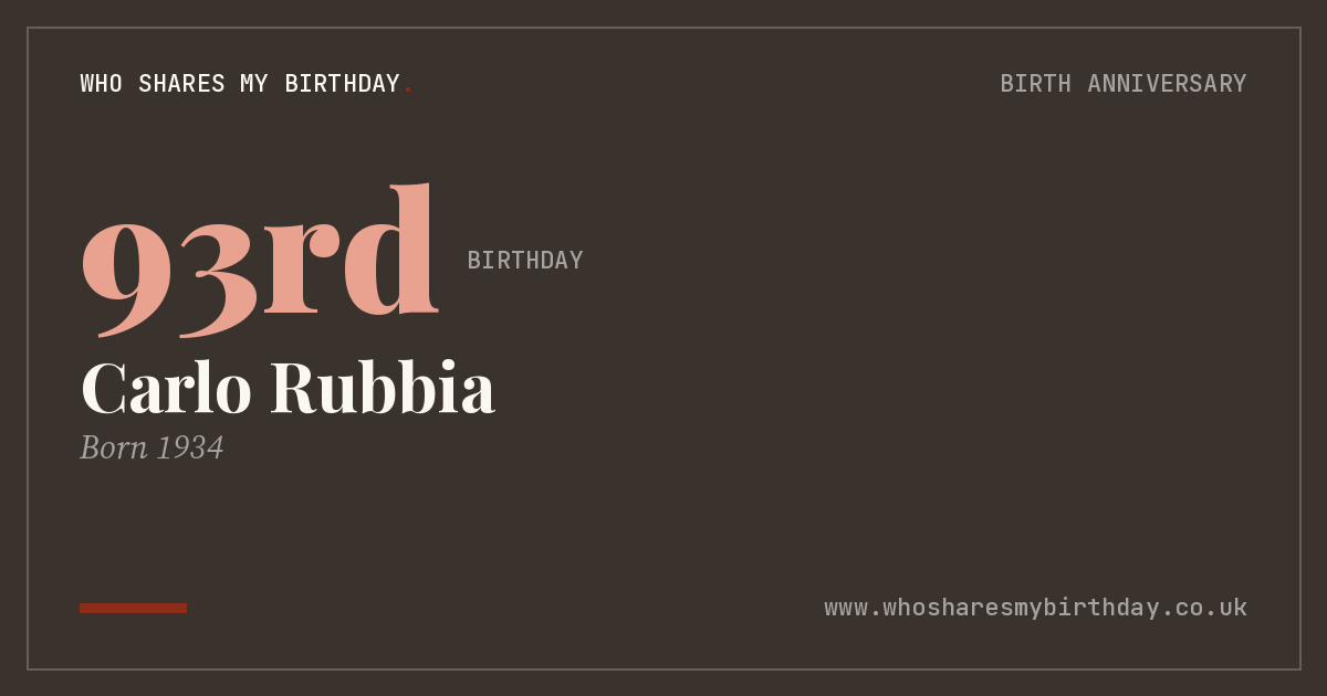 Carlo Rubbia