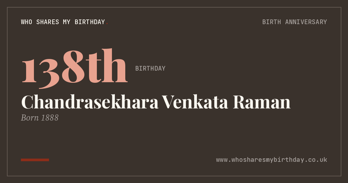 Chandrasekhara Venkata Raman