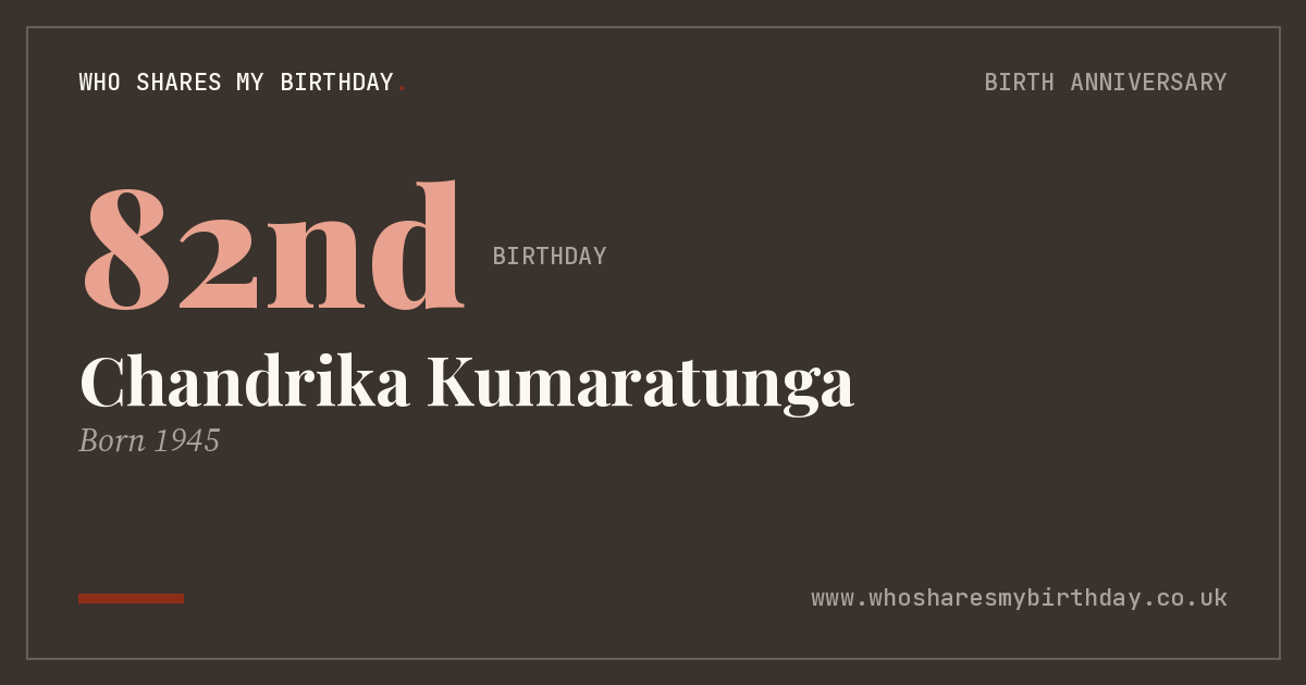 Chandrika Kumaratunga