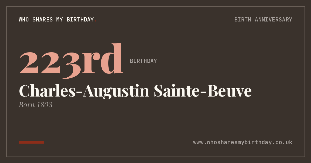 Charles-Augustin Sainte-Beuve