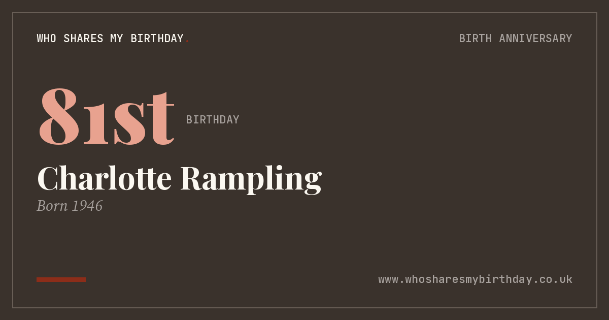 Charlotte Rampling