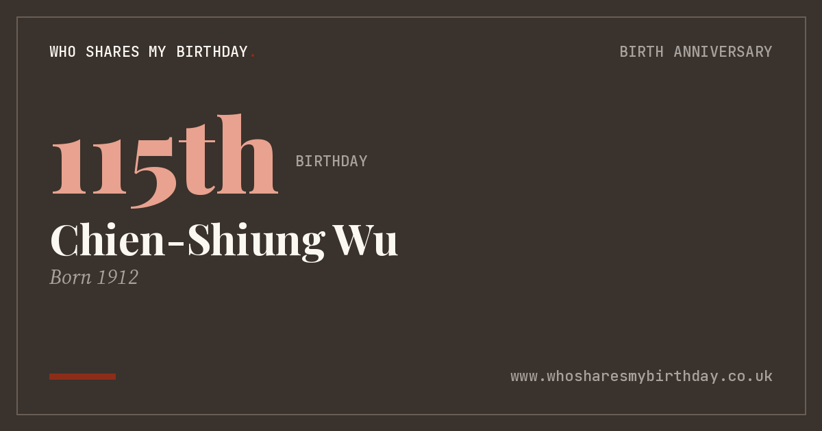 Chien-Shiung Wu