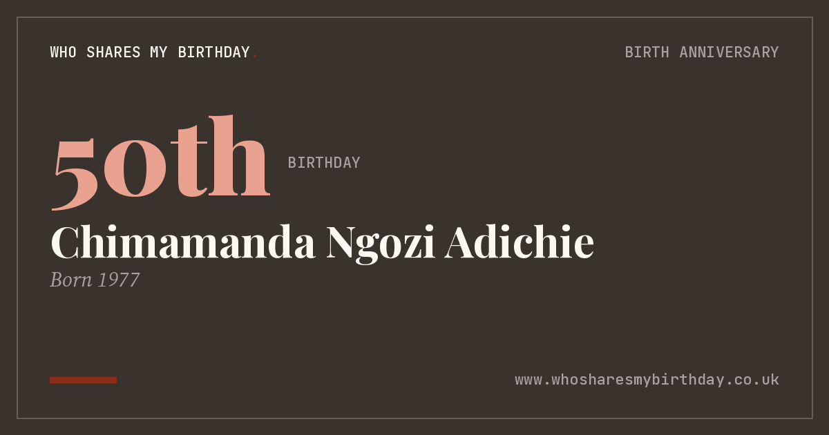 Chimamanda Ngozi Adichie