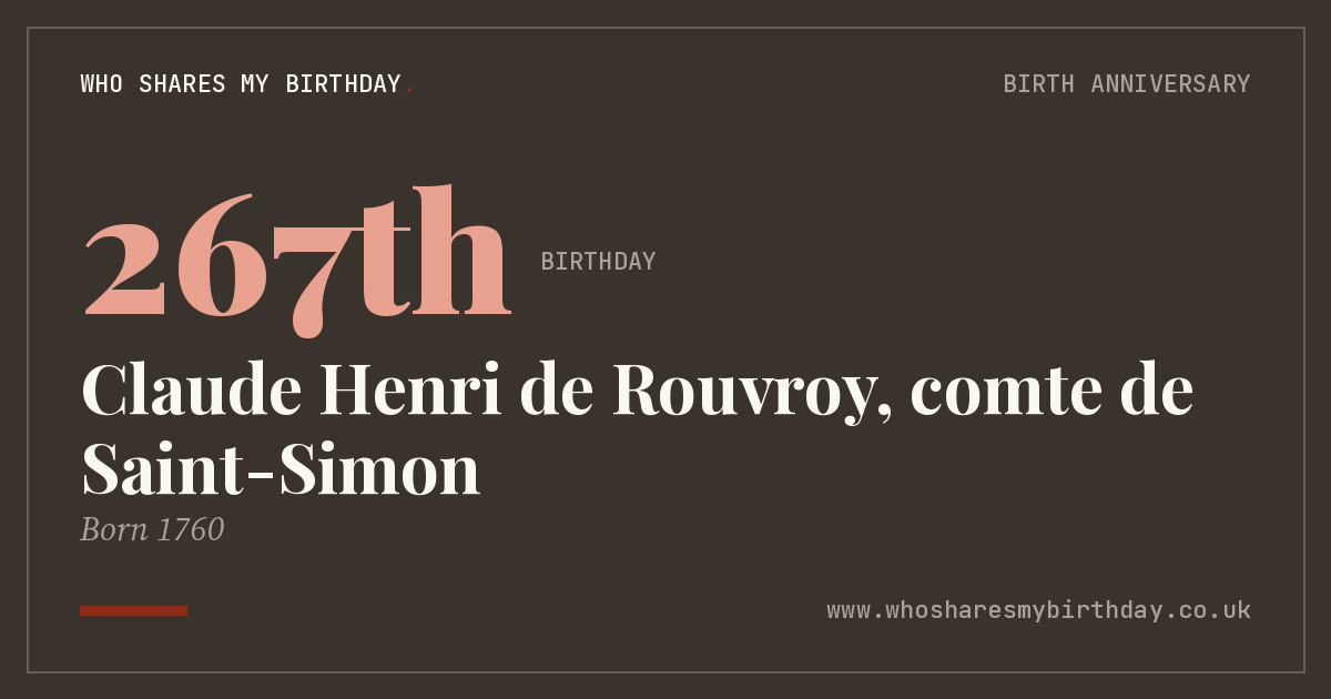 Claude Henri de Rouvroy, comte de Saint-Simon
