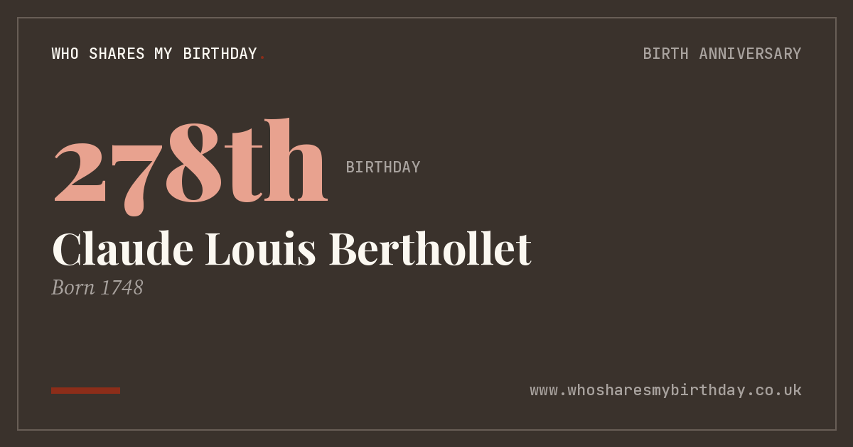 Claude Louis Berthollet
