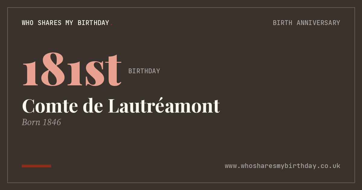 Comte de Lautréamont