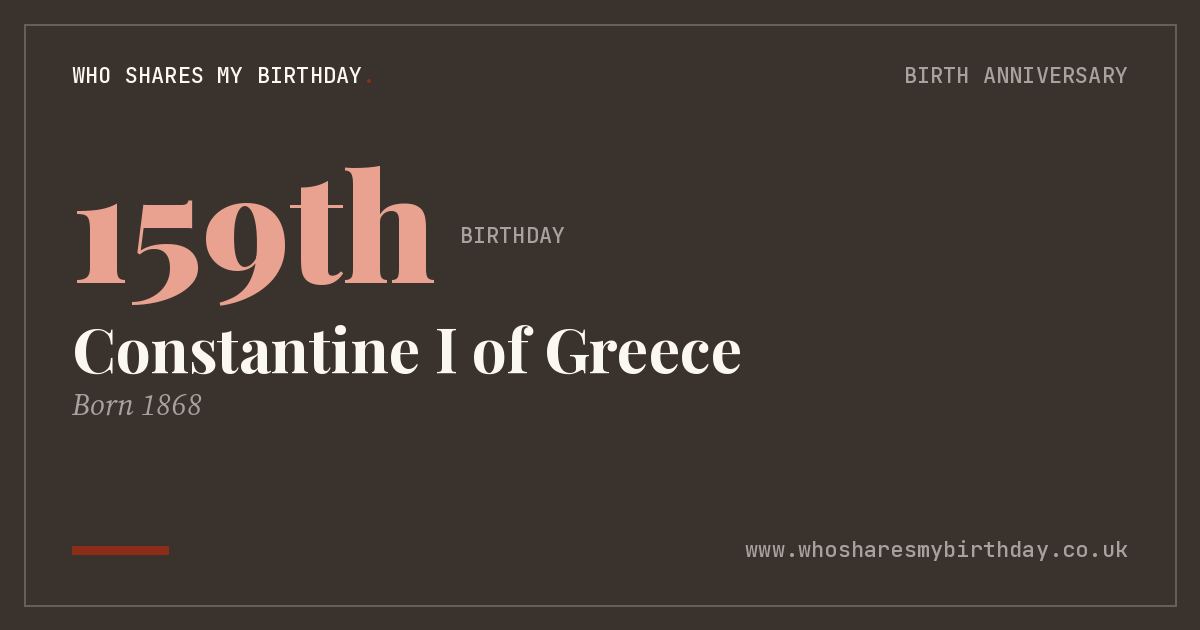 Constantine I of Greece