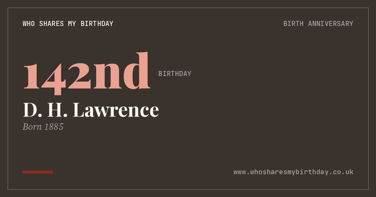 D. H. Lawrence