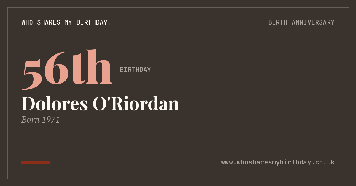 Dolores O'Riordan
