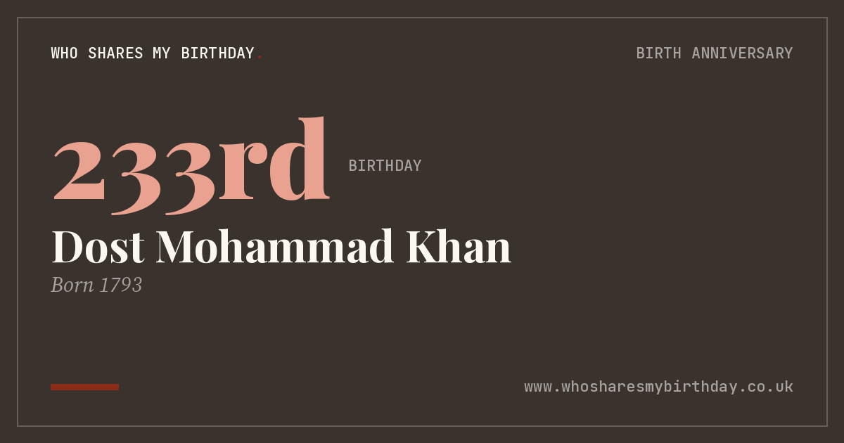 Dost Mohammad Khan