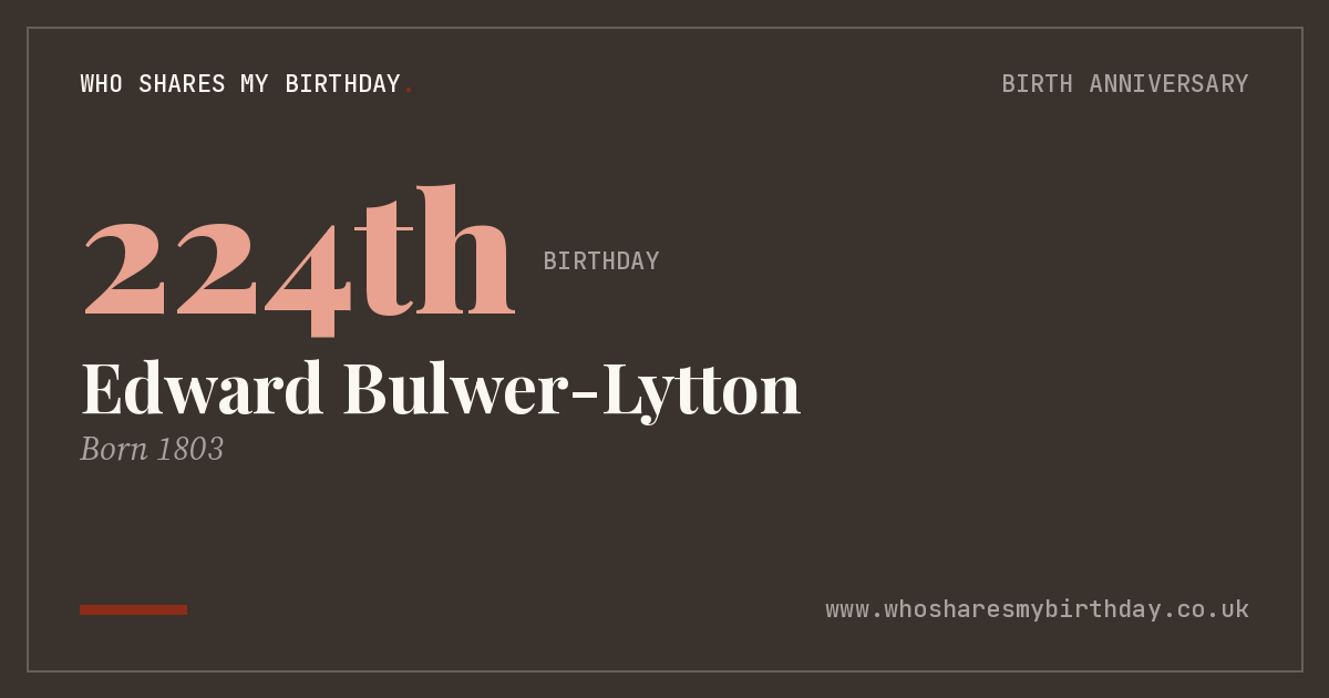Edward Bulwer-Lytton
