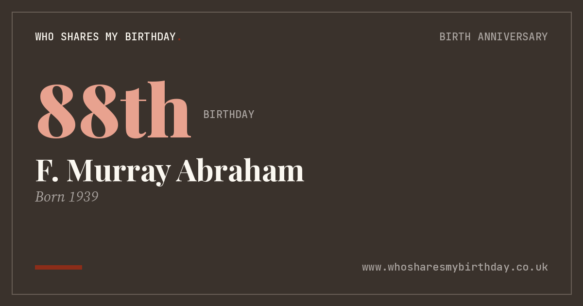 F. Murray Abraham