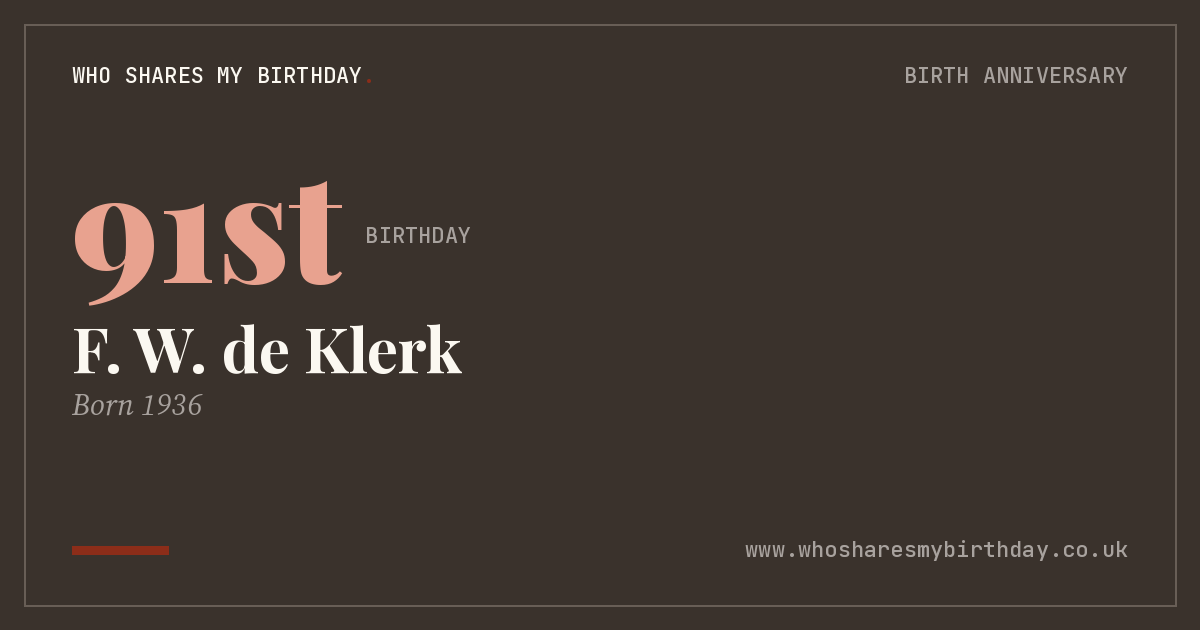 F. W. de Klerk