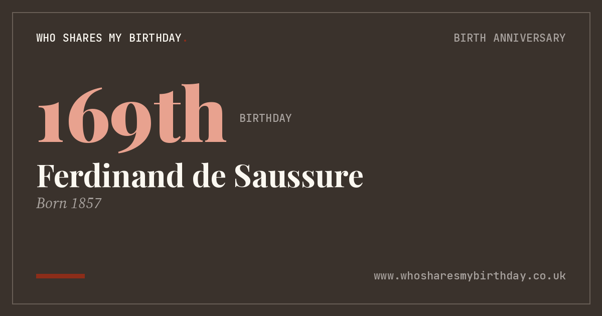Ferdinand de Saussure