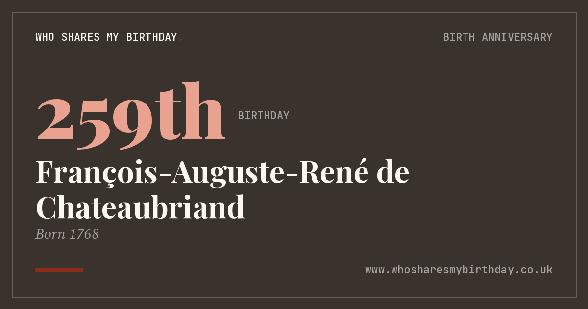 François-Auguste-René de Chateaubriand
