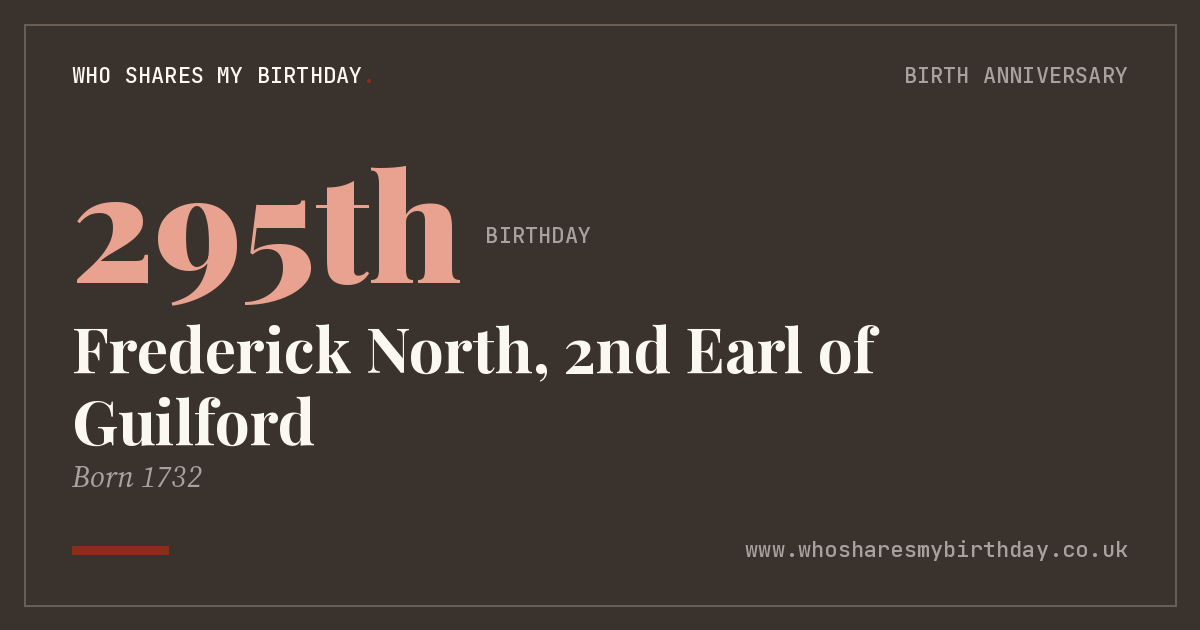 Frederick North, 2nd Earl of Guilford