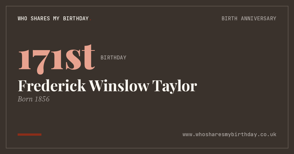 Frederick Winslow Taylor