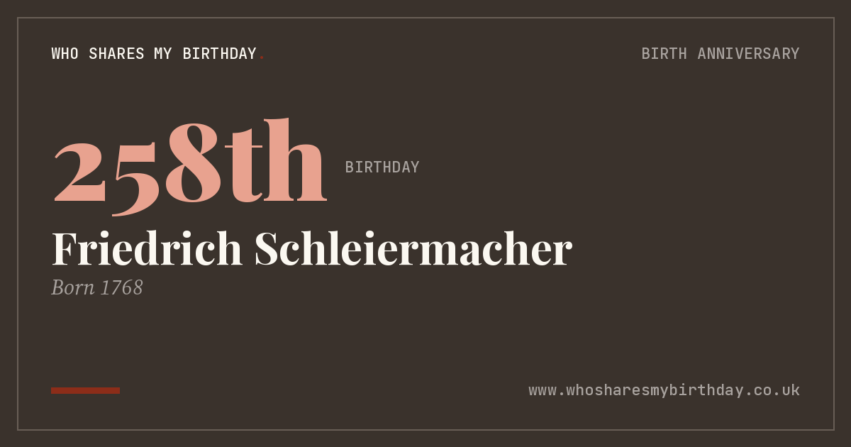 Friedrich Schleiermacher