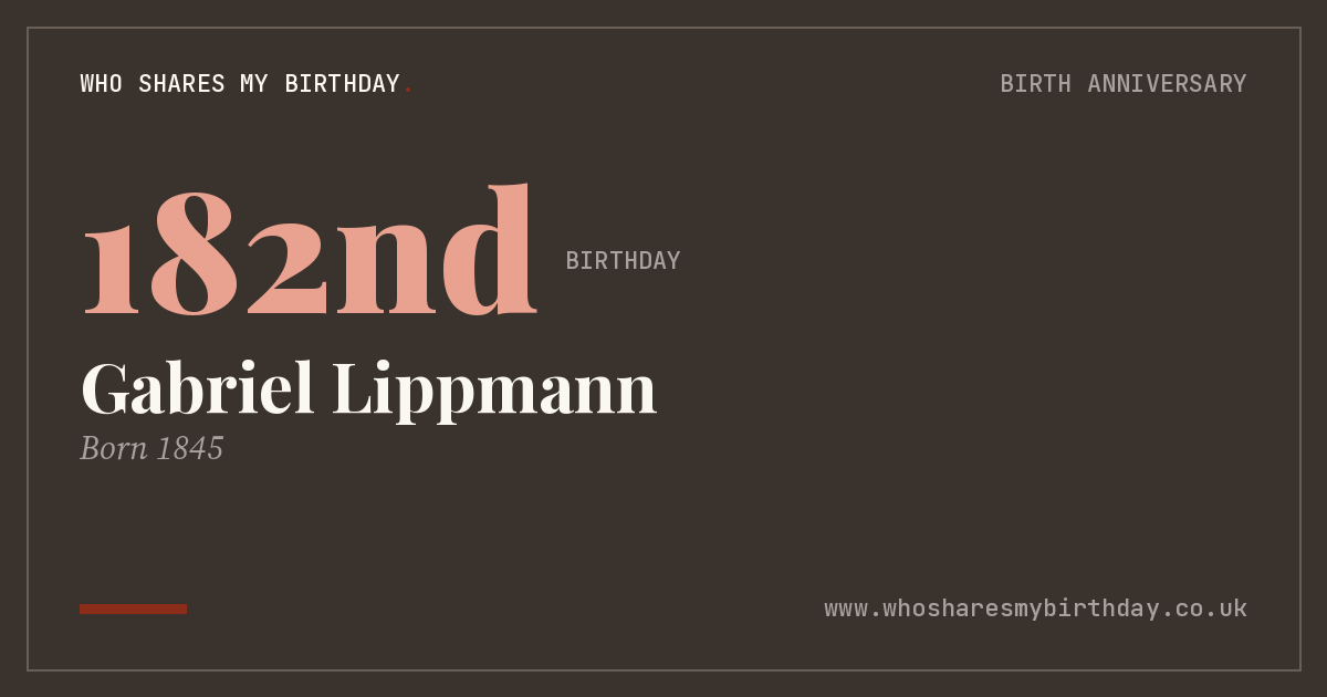 Gabriel Lippmann