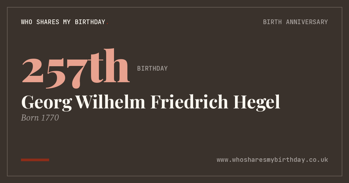 Georg Wilhelm Friedrich Hegel