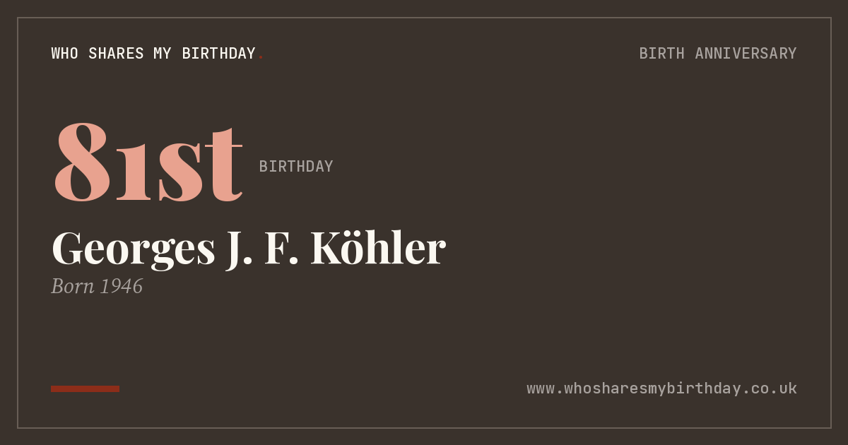 Georges J. F. Köhler