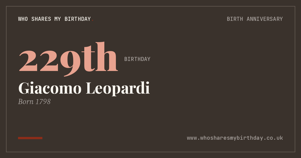 Giacomo Leopardi