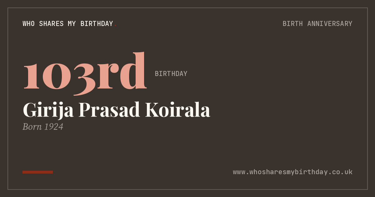 Girija Prasad Koirala