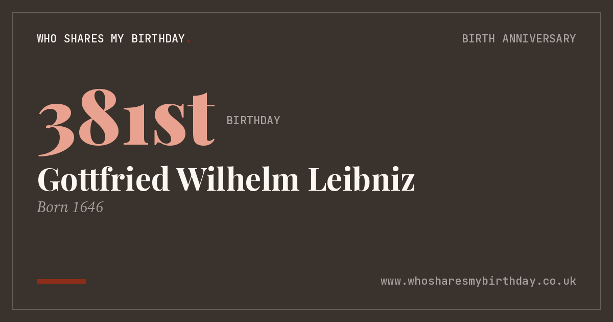 Gottfried Wilhelm Leibniz